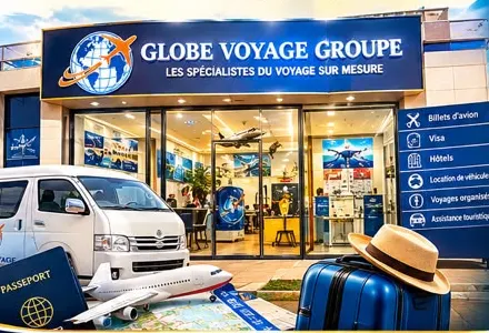 La façade de l'agence Globe Voyage Groupe